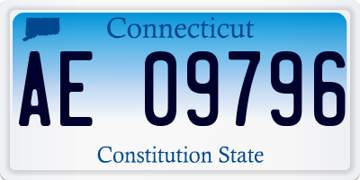CT license plate AE09796