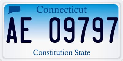 CT license plate AE09797