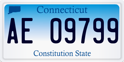 CT license plate AE09799