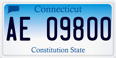 CT license plate AE09800