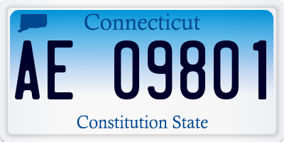 CT license plate AE09801