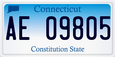 CT license plate AE09805