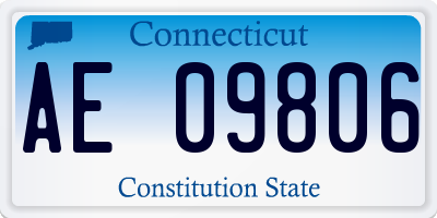 CT license plate AE09806
