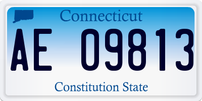 CT license plate AE09813