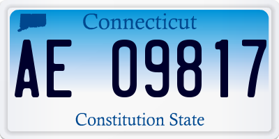 CT license plate AE09817