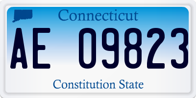 CT license plate AE09823
