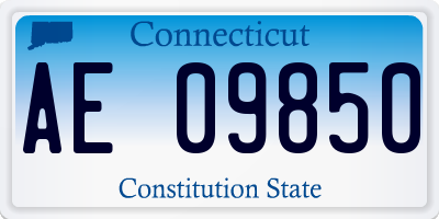 CT license plate AE09850