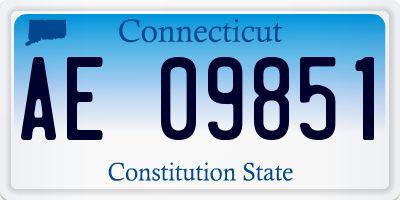 CT license plate AE09851