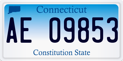 CT license plate AE09853