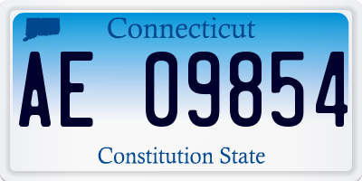 CT license plate AE09854