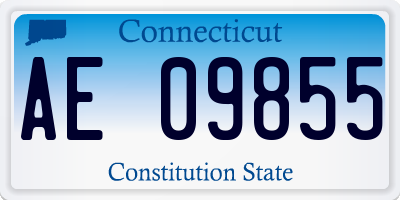 CT license plate AE09855