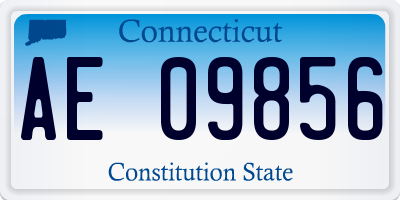 CT license plate AE09856