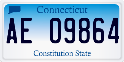 CT license plate AE09864