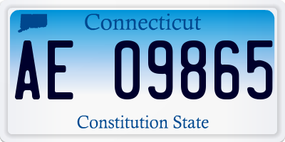 CT license plate AE09865