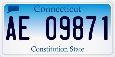 CT license plate AE09871