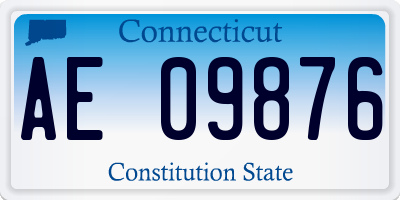 CT license plate AE09876