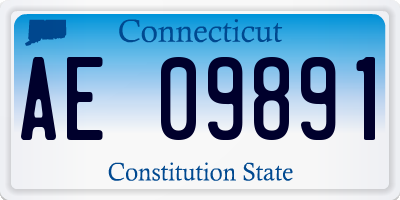 CT license plate AE09891