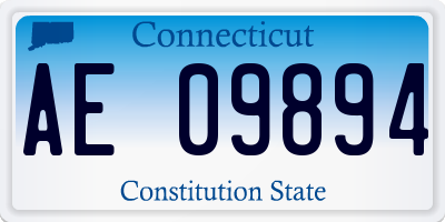CT license plate AE09894