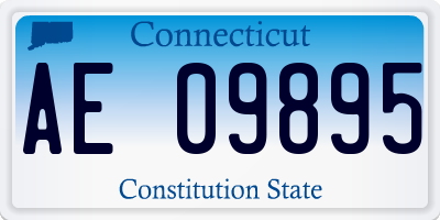 CT license plate AE09895