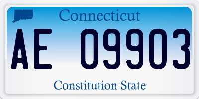 CT license plate AE09903