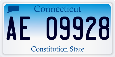 CT license plate AE09928