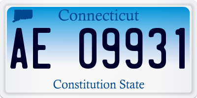 CT license plate AE09931