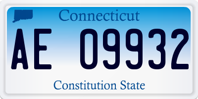 CT license plate AE09932