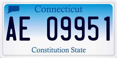 CT license plate AE09951