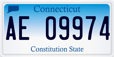 CT license plate AE09974