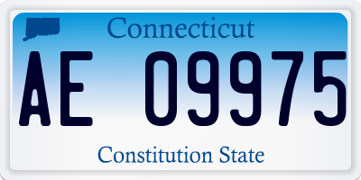 CT license plate AE09975