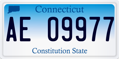 CT license plate AE09977
