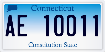 CT license plate AE10011