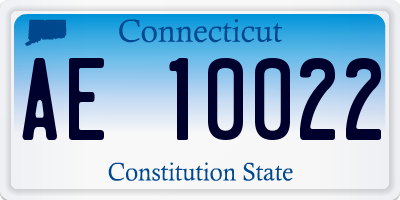 CT license plate AE10022