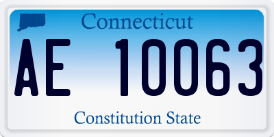 CT license plate AE10063