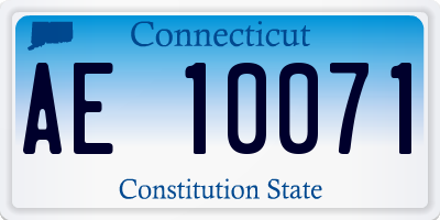 CT license plate AE10071