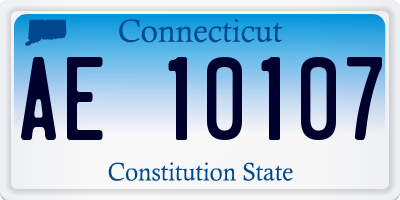 CT license plate AE10107