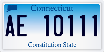 CT license plate AE10111