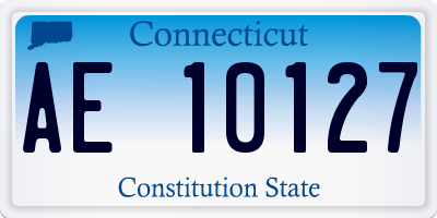 CT license plate AE10127