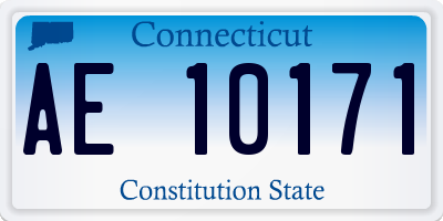 CT license plate AE10171