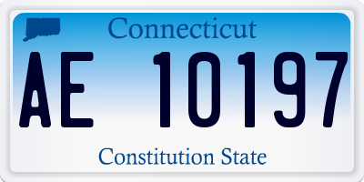CT license plate AE10197