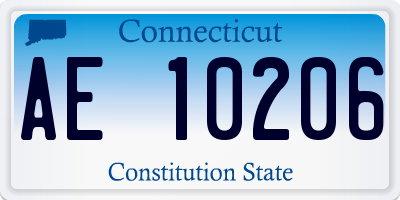 CT license plate AE10206