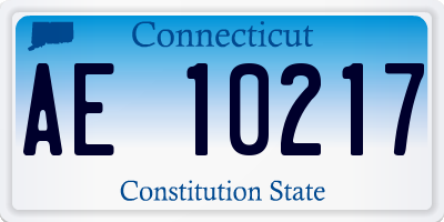CT license plate AE10217