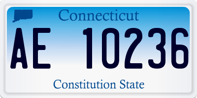 CT license plate AE10236