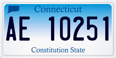 CT license plate AE10251