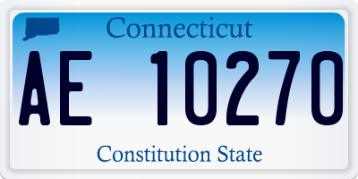 CT license plate AE10270