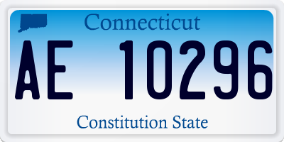 CT license plate AE10296