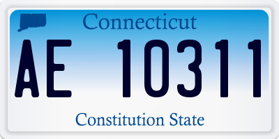 CT license plate AE10311