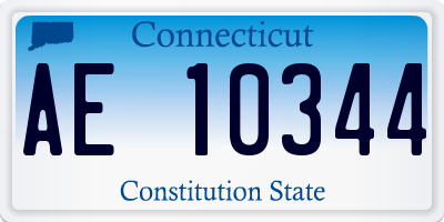 CT license plate AE10344