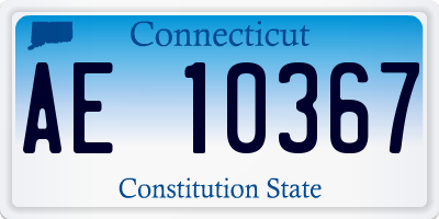 CT license plate AE10367