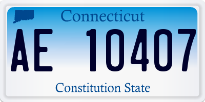 CT license plate AE10407